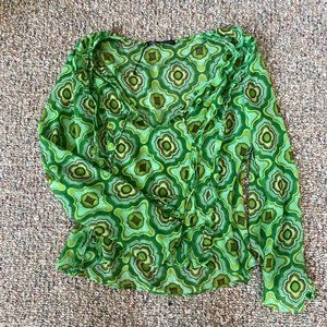 Zara 1970's Floral Blouse